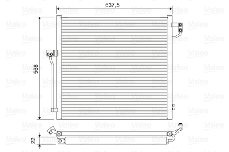 VALEO Kondensator, Klimaanlage 822623