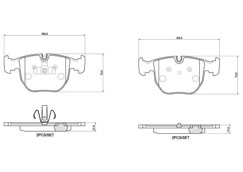 BREMBO Bremsbelagsatz, Scheibenbremse PRIME LINE