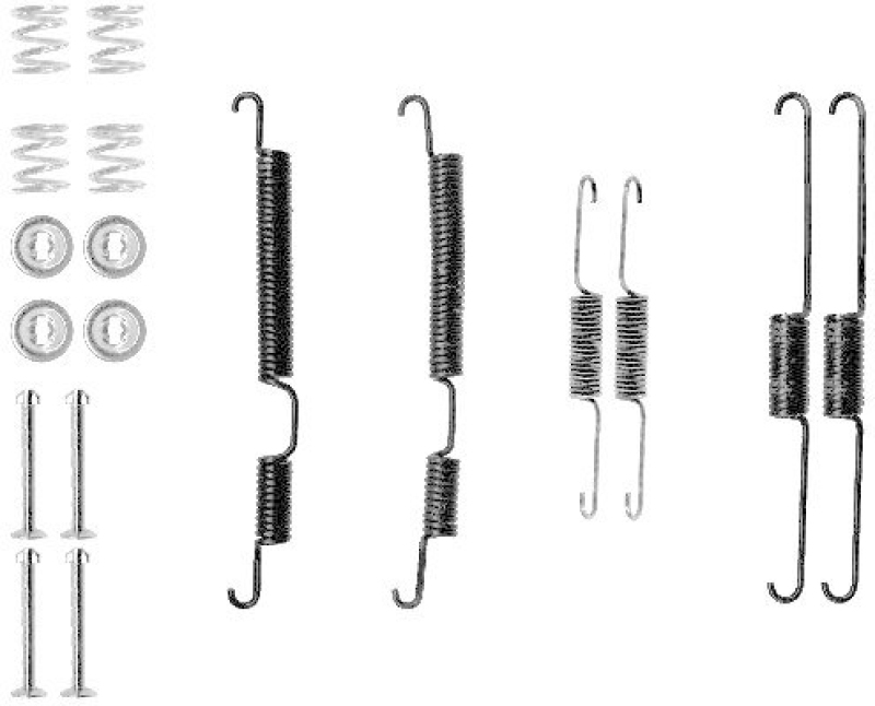 HELLA Zubeh&ouml;rsatz Bremsbacken Trommelbremse Montagesatz 8DZ 355 201-091