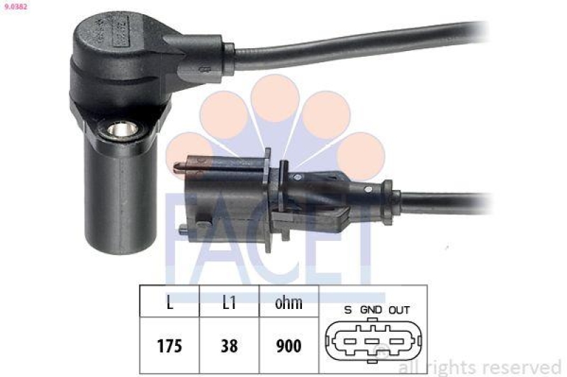 FACET Sensor, crankshaft pulse Made in Italy - OE Equivalent