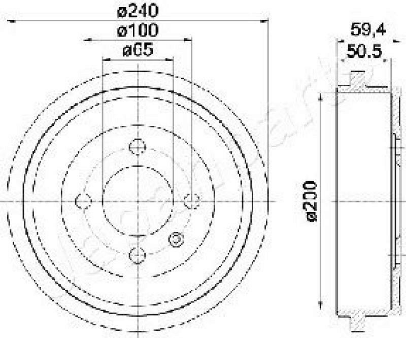 2x JAPANPARTS Brake Drum