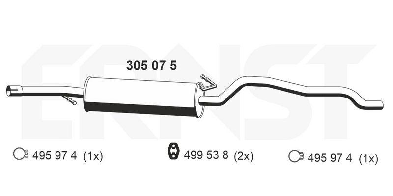 ERNST Mittelschalld&auml;mpfer 305075