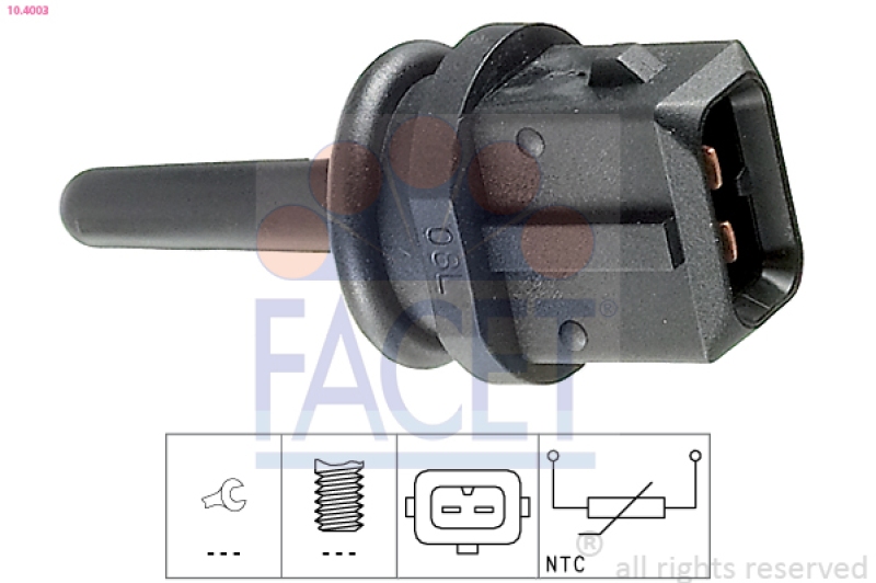 FACET Sensor, Ansauglufttemperatur Made in Italy - OE Equivalent