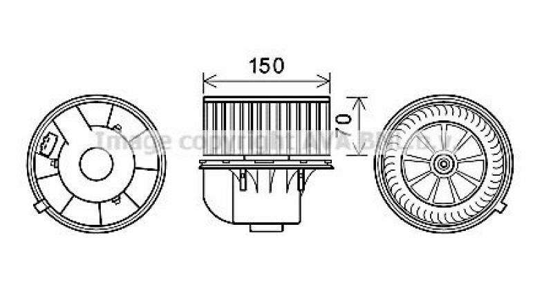 AVA QUALITY COOLING Electric Motor, interior blower