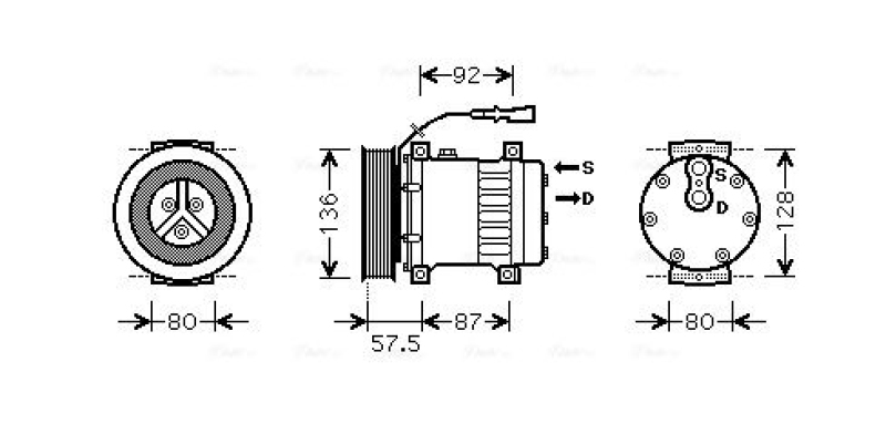 AVA QUALITY COOLING Kompressor, Klimaanlage