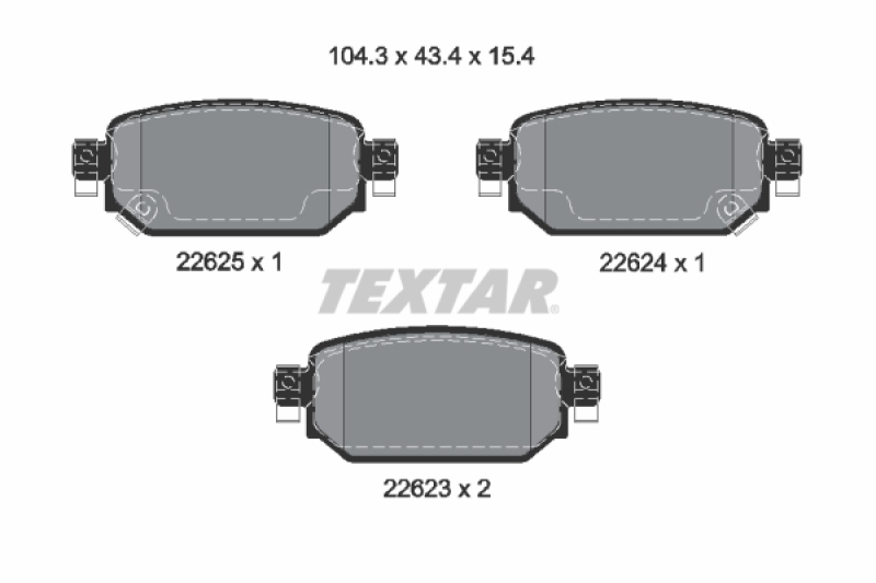 TEXTAR Bremsbelagsatz, Scheibenbremse Q+ 2262301