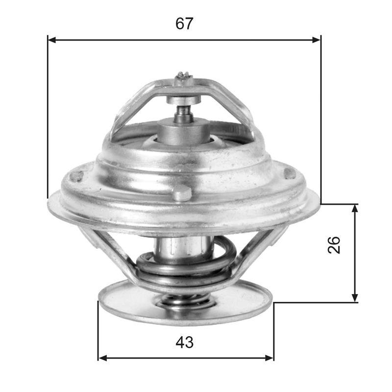 GATES Thermostat für Kühlmittel / Kühlerthermostat