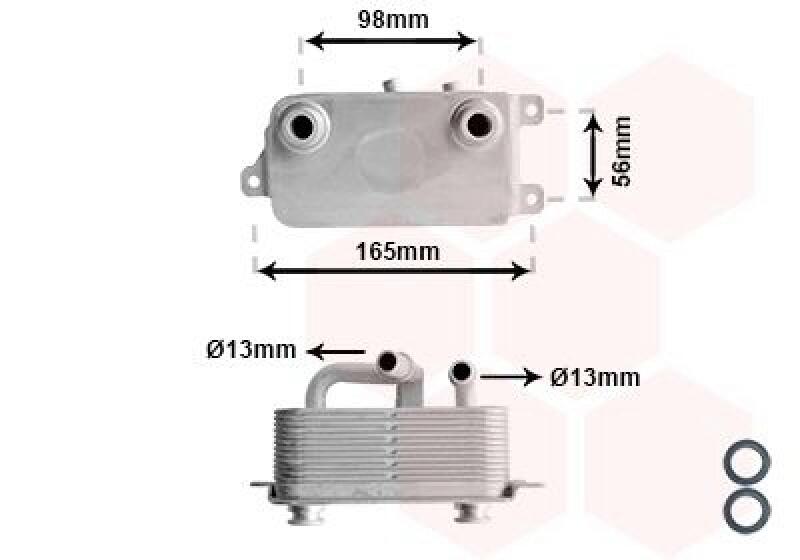 VAN WEZEL Oil Cooler, automatic transmission *** IR PLUS ***