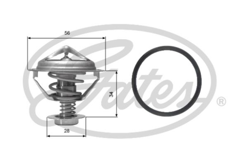 GATES Thermostat für Kühlmittel / Kühlerthermostat