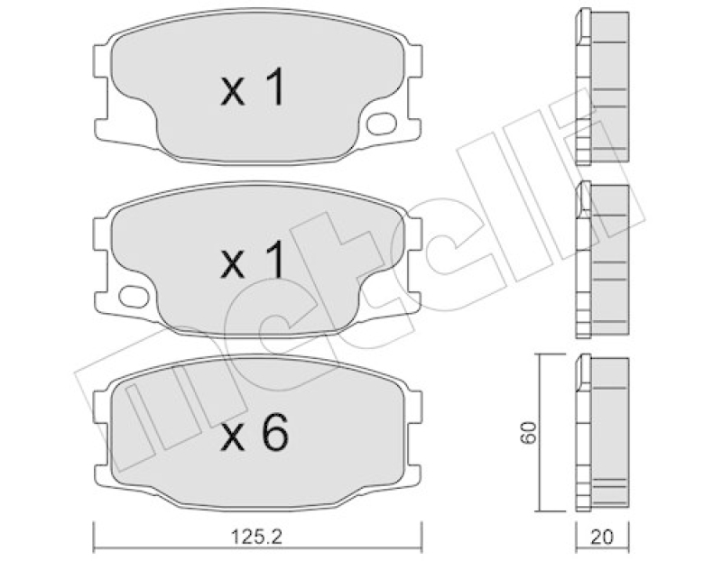 METELLI Brake Pad Set, disc brake