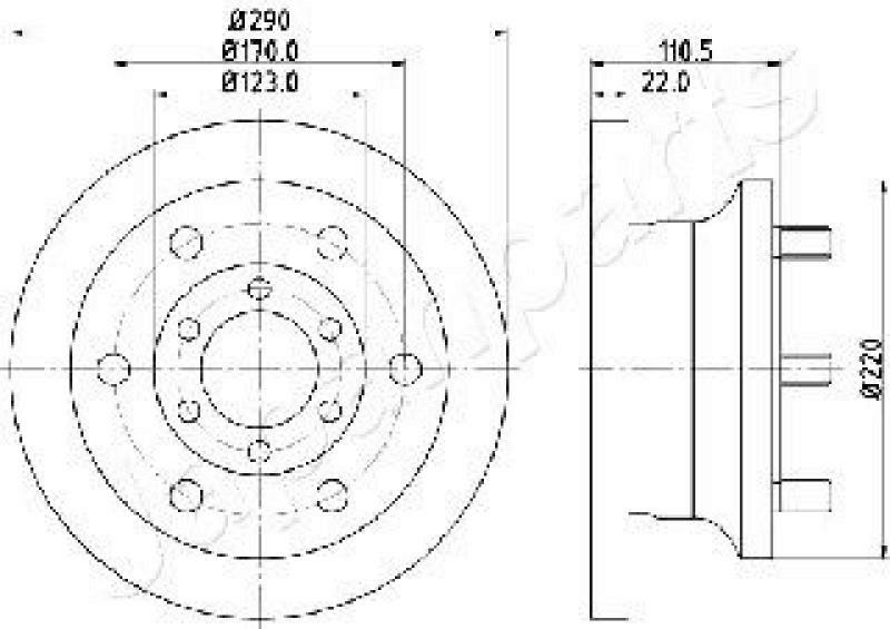 2x JAPANPARTS Bremsscheibe
