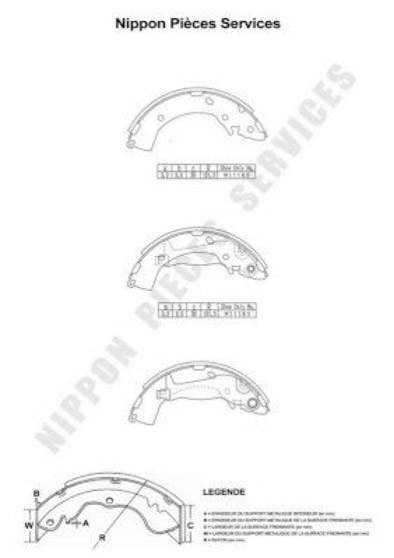 NPS Brake Shoe Set