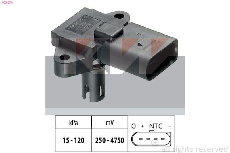 KW Luftdrucksensor, Höhenanpassung Made in Italy - OE Equivalent