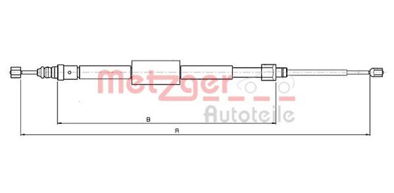 METZGER Cable, parking brake COFLE