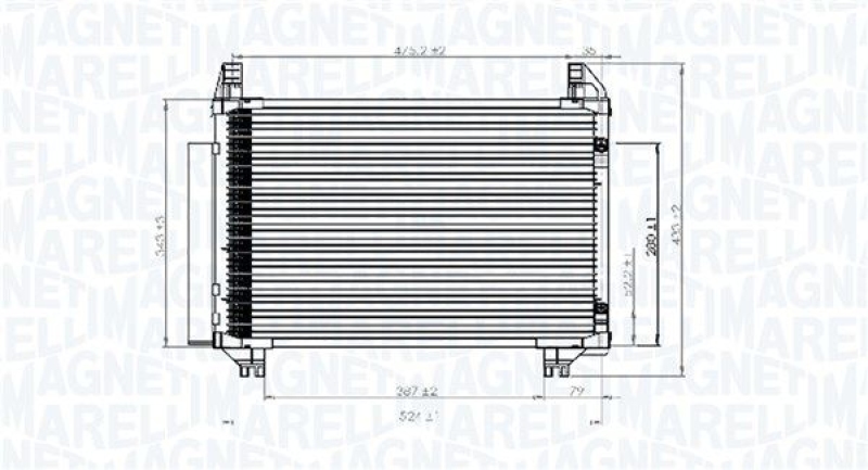 MAGNETI MARELLI Kondensator, Klimaanlage