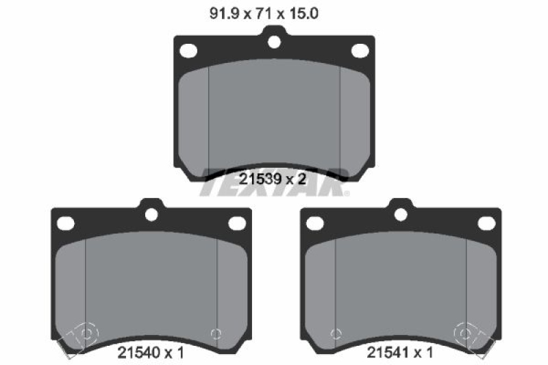 TEXTAR Brake Pad Set, disc brake