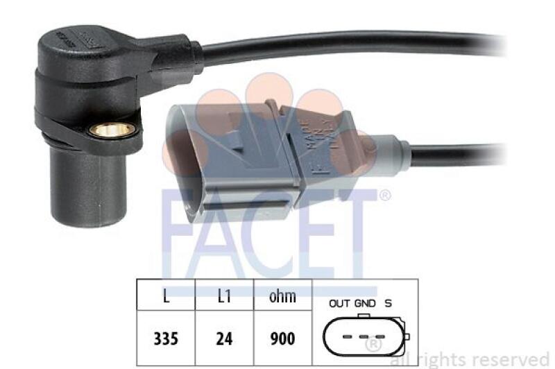 FACET Sensor, crankshaft pulse Made in Italy - OE Equivalent