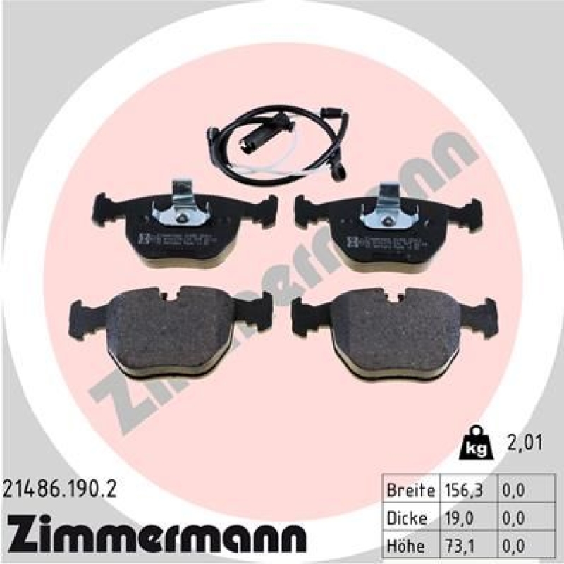 2x ZIMMERMANN Bremsscheiben Ø345mm + Beläge Vorne passend für BMW 5 (E39) M5