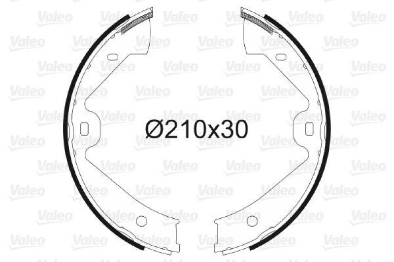 VALEO Brake Shoe Set, parking brake