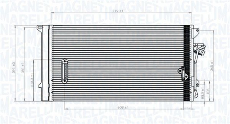 MAGNETI MARELLI Kondensator, Klimaanlage