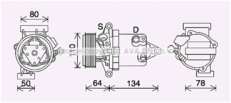 AVA QUALITY COOLING Kompressor, Klimaanlage