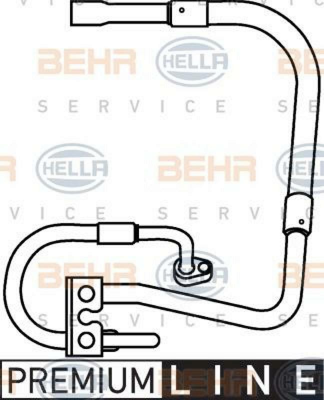 HELLA High-/Low Pressure Line, air conditioning BEHR HELLA SERVICE *** PREMIUM LINE ***