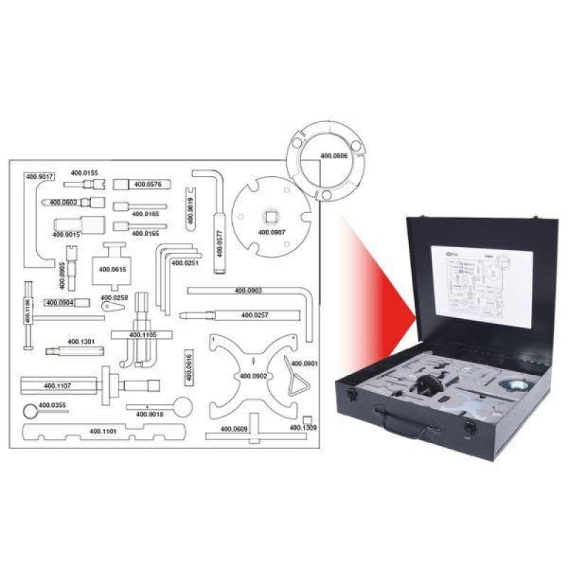 KS TOOLS Adjustment Tool Set, valve timing