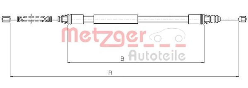 METZGER Cable Pull, parking brake