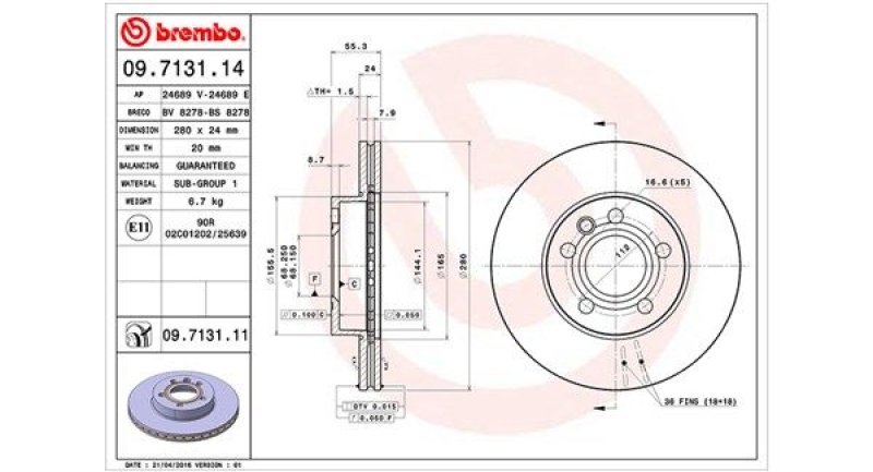 2x MAGNETI MARELLI Brake Disc