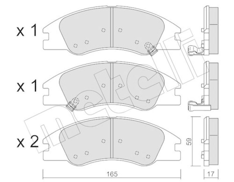 METELLI Brake Pad Set, disc brake