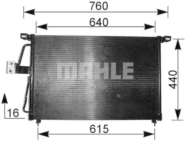 MAHLE Condenser, air conditioning BEHR