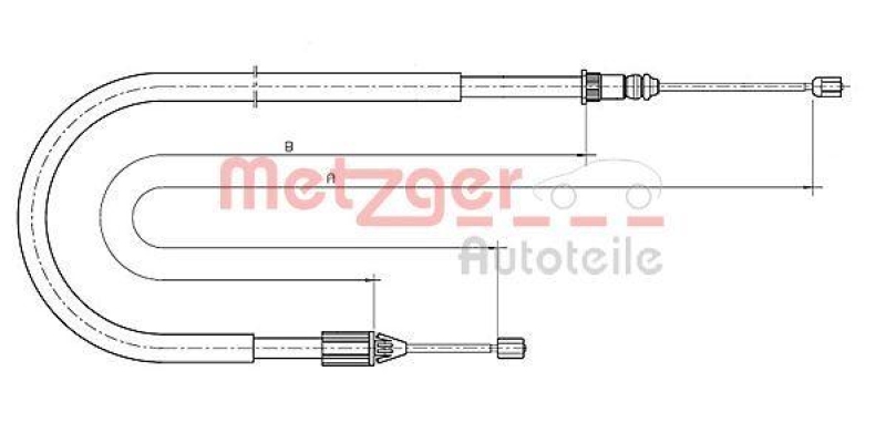 METZGER Cable, parking brake COFLE