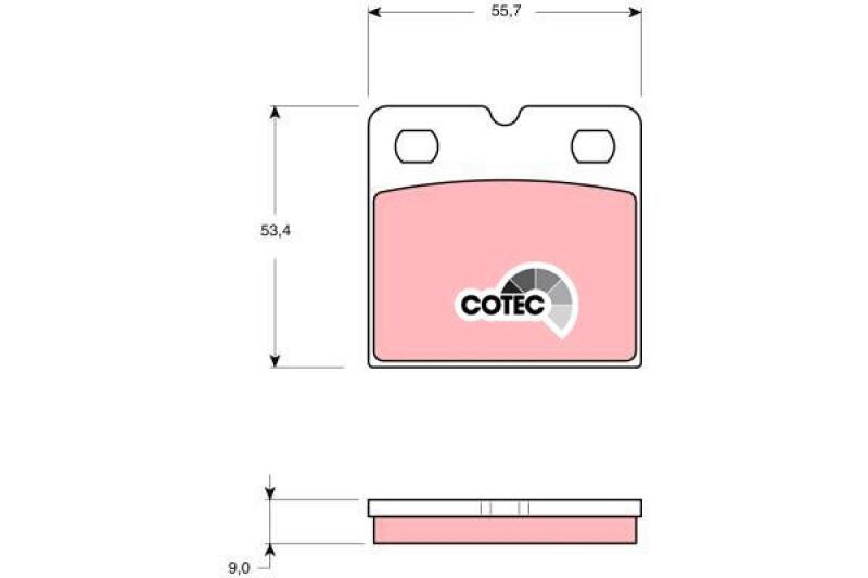 TRW Brake Pad Set, disc parking brake COTEC