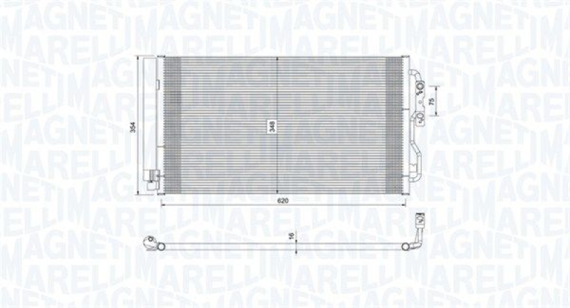 MAGNETI MARELLI Kondensator, Klimaanlage