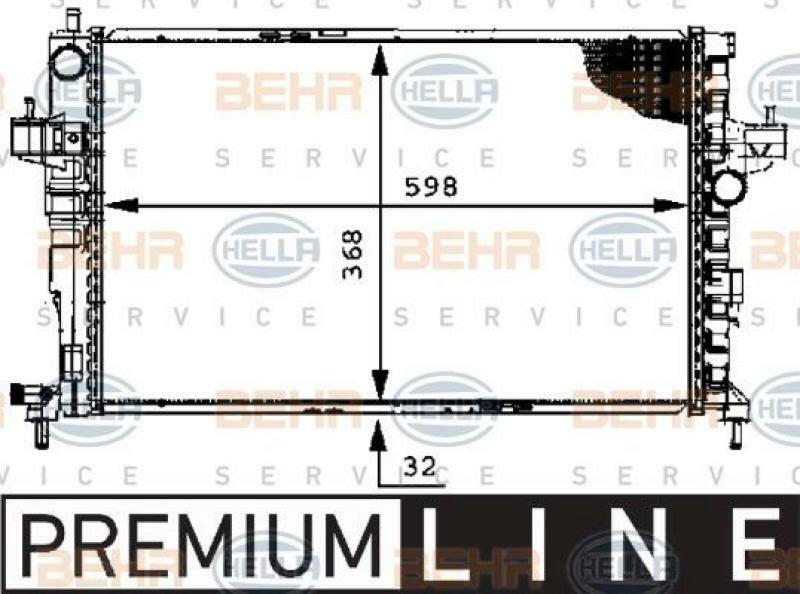 HELLA Radiator, engine cooling BEHR HELLA SERVICE *** PREMIUM LINE ***