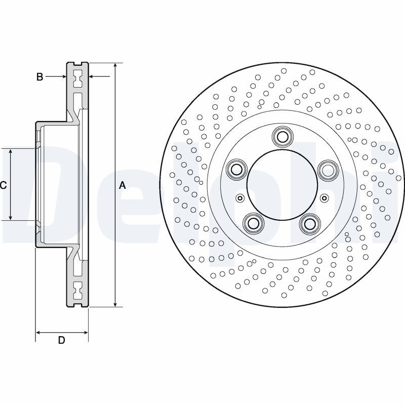 2x DELPHI Bremsscheibe