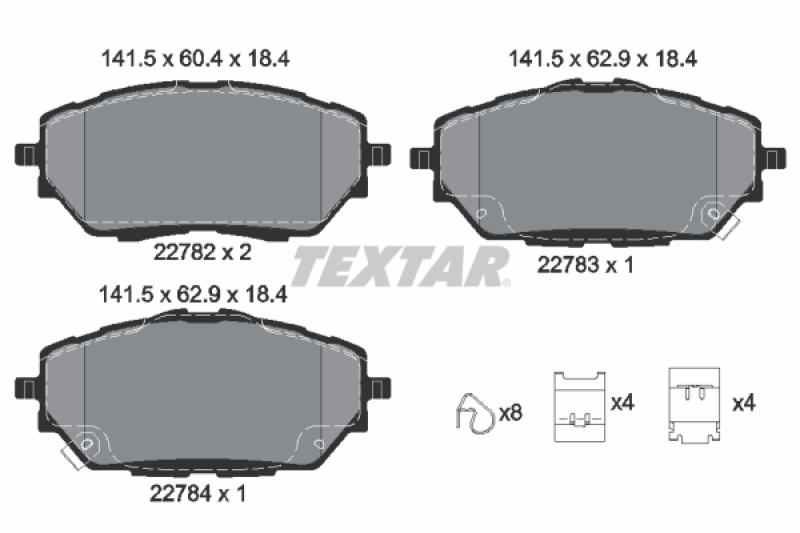 TEXTAR Brake Pad Set, disc brake Q+
