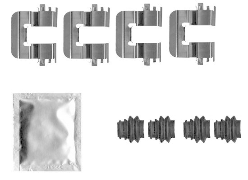 HELLA Zubehörsatz, Scheibenbremsbelag 8DZ 355 206-401