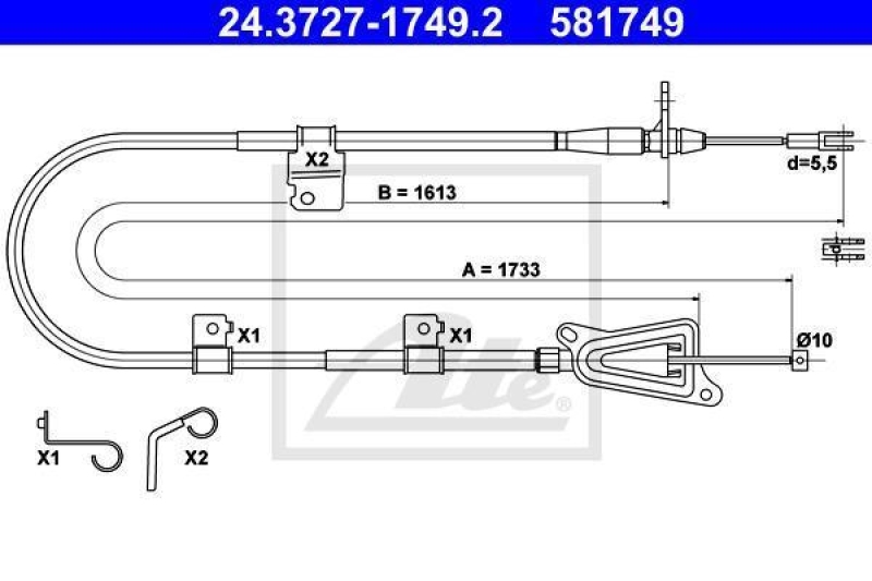 ATE Cable, parking brake