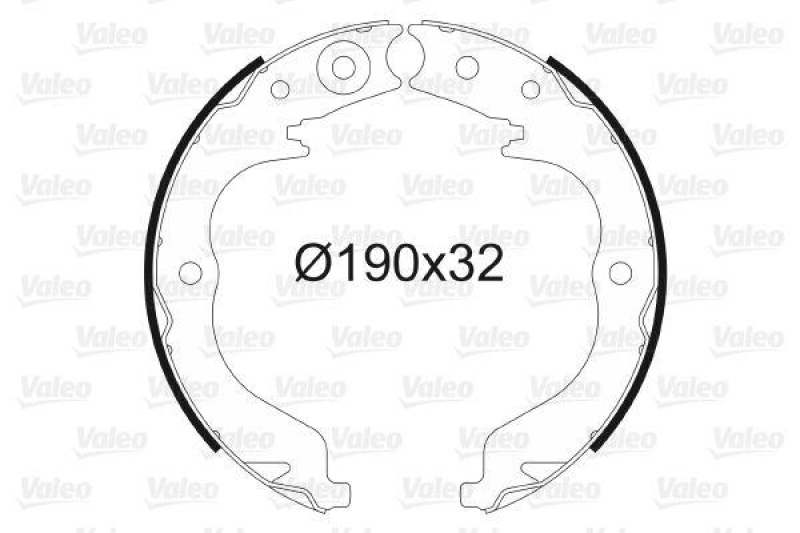 VALEO Brake Shoe Set, parking brake