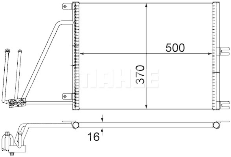 MAHLE Condenser, air conditioning BEHR