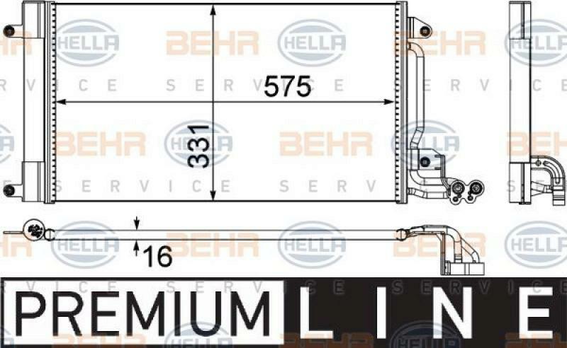 HELLA Condenser, air conditioning BEHR HELLA SERVICE