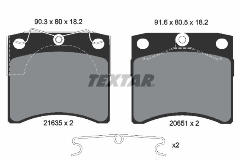 TEXTAR Bremsbelagsatz, Scheibenbremse Q+ 2163501