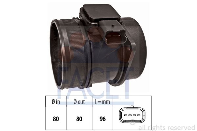 FACET Air Mass Sensor Made in Italy - OE Equivalent
