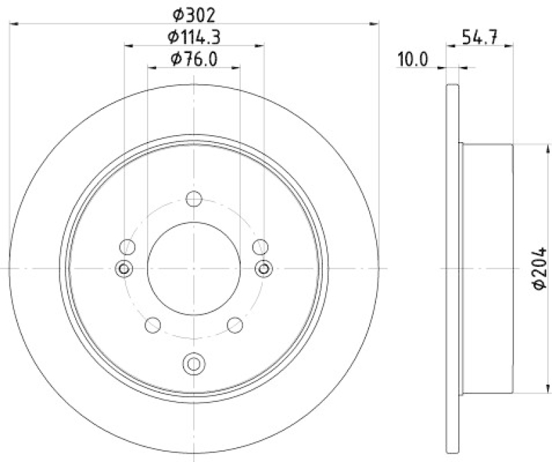 2x HELLA Brake Disc PRO