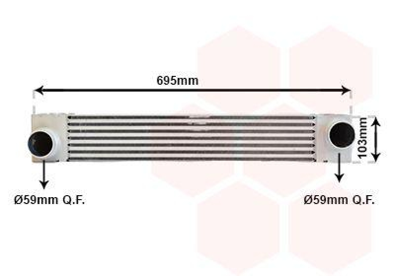 VAN WEZEL Intercooler, charger