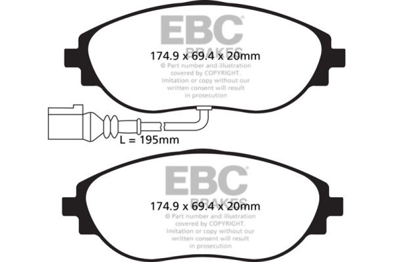 EBC Brakes High Performance Brake Pad Set