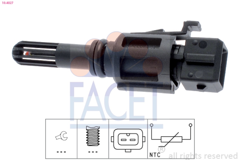 FACET Sensor, Ansauglufttemperatur Made in Italy - OE Equivalent