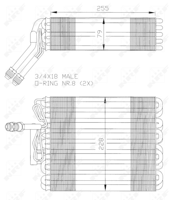 NRF Evaporator, air conditioning