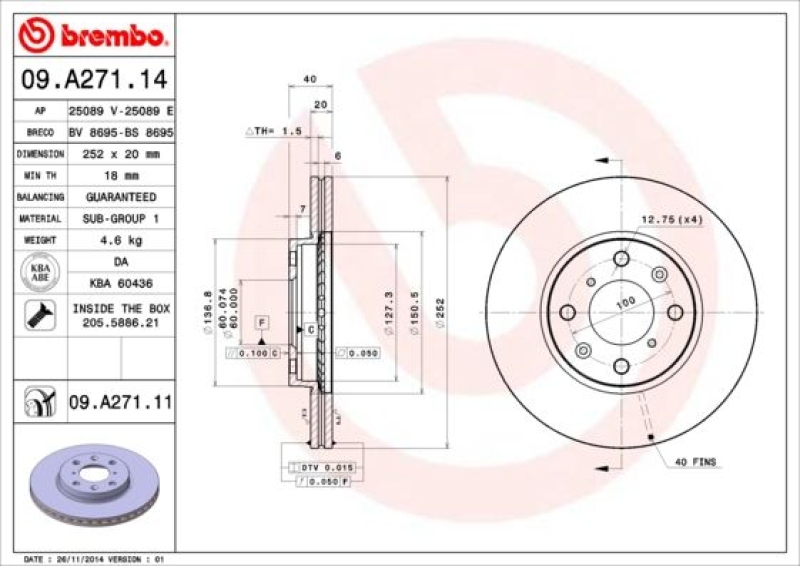 BREMBO BREMSSCHEIBEN + BREMBO BREMSBELÄGE